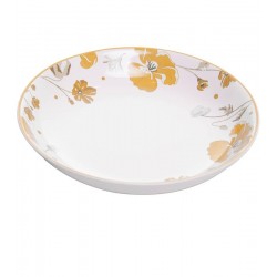 Prato 20,5cm avulso Fundo Doce Encanto Amarelo Cerâmica